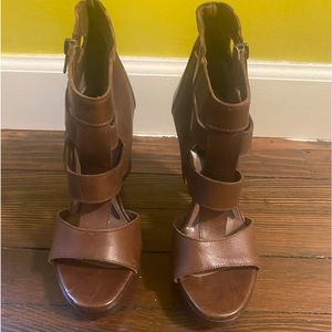 Marni  Italian brown leather heels sandals ankle boots euro size 37